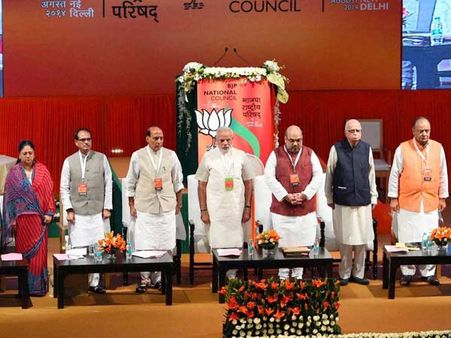 நாட்டில் மத கலவரத்தை உருவாக்க சதி நடக்கிறது: பாஜக கூட்டத்தில் நரேந்திர மோடி பகீர் குற்றச்சாட்டு