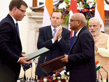 இந்தியா- ஆஸ்திரேலியா இடையே அணுசக்தி ஒப்பந்தம் கையெழுத்து