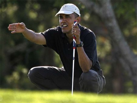 போலிக்கு இரங்கல் தெரிவித்து விட்டு கோல்ப் ஆடியது தப்புதான்.. ஒபாமா வருத்தம்