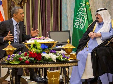 ஐ.எஸ்.ஐ.எஸ். தீவிரவாதிகளை ஒடுக்குவது குறித்து சவுதி மன்னருடன் ஒபாமா ஆலோசனை