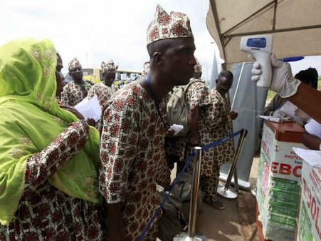 செளதி வந்திறங்கும் ஹஜ் பயணிகளுக்கு எபோலா பரிசோதனை