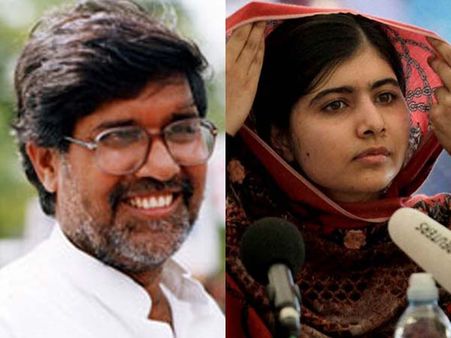 இந்தியர் கைலாஷ் சத்யார்த்தி, பாக். சிறுமி மலாலாவுக்கு அமைதிக்கான நோபல் பரிசு