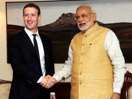 பிரதமர் மோடியுடன் ஃபேஸ்புக் மார்க் ஸக்கெர்பெர்க் சந்திப்பு