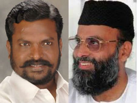 மதானியுடன் திருமாவளவன் திடீர் சந்திப்பு... பெங்களூர் மருத்துவமனையில்!