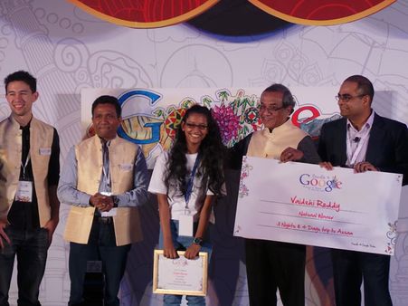குழந்தைகள் தின ஸ்பெஷல் 'கூகுள் டூடுள்' போட்டி: 9ம் வகுப்பு வைதேகி வெற்றி