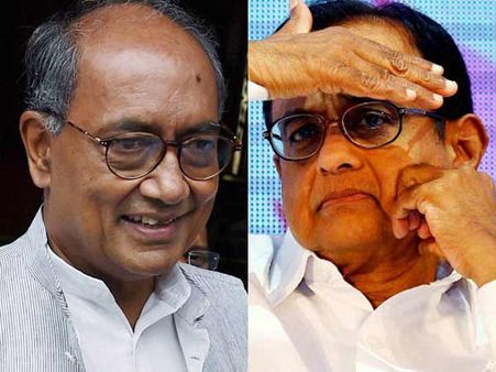 காங்கிரஸ் தலைவர் பதவிக்கு ப. சிதம்பரம் போட்டியிடலாமே: திக்விஜய் சிங் சவால்!