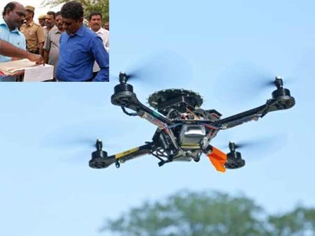 குவாரிகளில் ஆய்வுக்காக சகாயம் பயன்படுத்திய ஆளில்லா விமானம் கிரானைட் பாறையில் மோதி விபத்து