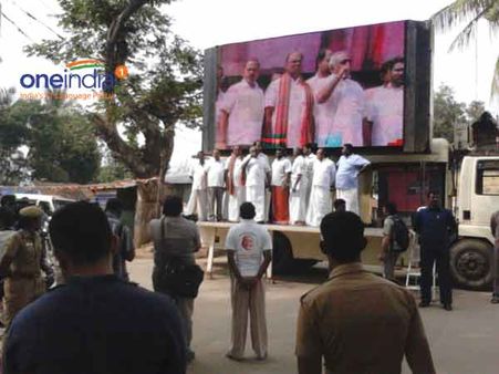 மோடி ஸ்டைலில் எல்.ஈ.டி ஸ்கிரீன் பிரச்சாரம்- ஸ்ரீரங்கத்தில் பாஜகவினர் பரபர.....