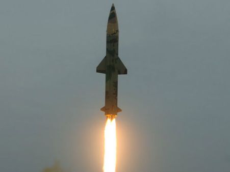 பிருத்வி -2 ஏவுகணை சோதனை வெற்றி