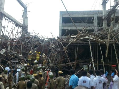 திரூவாரூர் மத்திய பல்கலைக்கழக மேல்கூரை இடிந்து விபத்து: 5 பேர் பலி, 18 பேர் காயம்