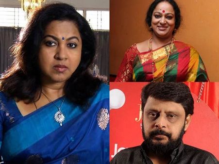 டிவி நிறுவனங்களை மிரட்டும் ராதிகா, நளினி மீது வழக்கு .. உத்தரவிடக் கோரி உயர்நீதிமன்றத்தில் மனு!