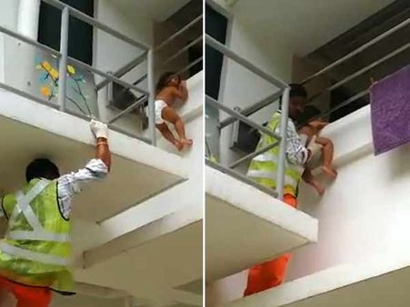 சிங்கப்பூர்: பால்கனியில் தொங்கிய பச்சிளம் குழந்தை... பத்திரமாக மீட்ட தமிழர்களுக்கு விருது