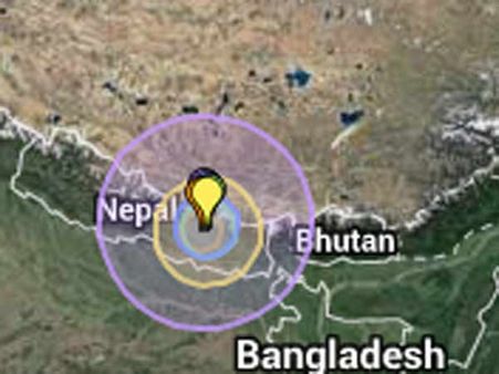 நேபாளத்தில் பூமிக்கு அடியில் வெறும் 10 கிலோமீட்டர் ஆழத்தில் ஏற்பட்ட நிலநடுக்கம்!