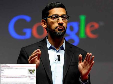 சுந்தர் பிச்சை படித்தது எந்த பள்ளி?: விக்கிப்பீடியாவில் கொத்துக்கறி போட்ட 