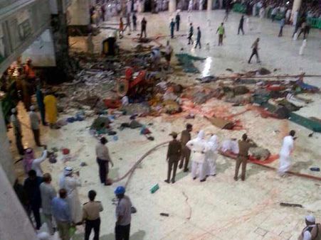 மெக்கா கிரேன் விபத்து: பெரிய மசூதி விபத்தில் பலியான இந்தியர்கள் எண்ணிக்கை 11 ஆக உயர்வு