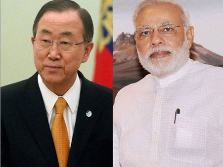 ஐ.நா. பாதுகாப்பு கவுன்சிலில் இந்தியாவுக்கு நிரந்தர இடம் வேண்டும்.. பான் கி மூனுக்கு மோடி கடிதம்