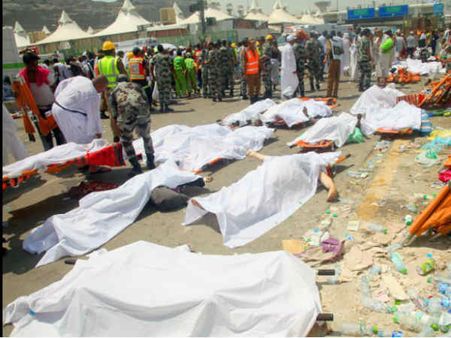 மெக்காவில் கூட்ட நெரிசலில் சிக்கி பலியானோர் எண்ணிக்கை 750-ஆக உயர்வு... 850 க்கும் மேற்பட்டோர் காயம்