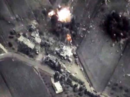 சிரியாவில் ரஷ்யாவின் தொடர் குண்டுமழை- ஐ.எஸ். தீவிரவாதிகளை அழித்ததாக அறிவிப்பு!!