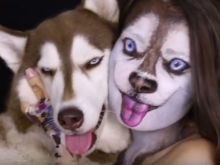 இந்த அழகுப் பெண்ணுக்கு வந்த ஆசையைப் பாருங்களேன்... நாயா மாறிடுச்சு!