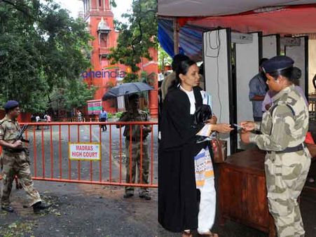 மத்திய படை பாதுகாப்பின் கீழ் சென்னை உயர்நீதிமன்றம்- நுழைவுச் சீட்டு அவசியம் இருக்கணும்