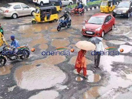 கொட்டித்தீர்த்த கனமழைக்கு கொடூரமான சாலைகள்: உயிர் பயத்தோடு பயணிக்கும் வாகன ஓட்டிகள்