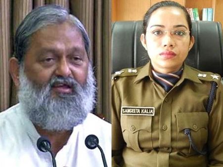 ஹரியானா அமைச்சருடன் வாதமிட்டு அதிரடியாக பதிலளித்த பெண் எஸ்.பி. அதிரடி இடமாற்றம்