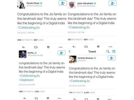 சொல்லி வைத்தது போன்று ஒரே மாதிரி ட்வீட் போட்ட பாலிவுட் பிரபலங்கள்: யார், யாரை காப்பியடிச்சது?