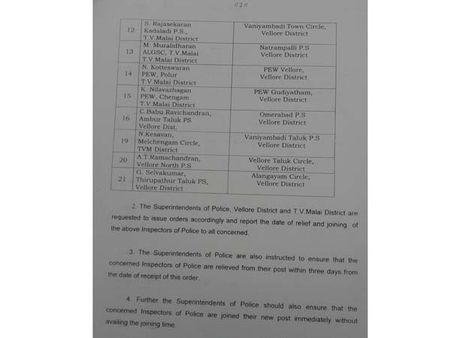 சென்னையில் 218 இன்ஸ்பெக்டர்கள் கூண்டோடு டிரான்ஸ்பர்: கமிஷனர் உத்தரவு