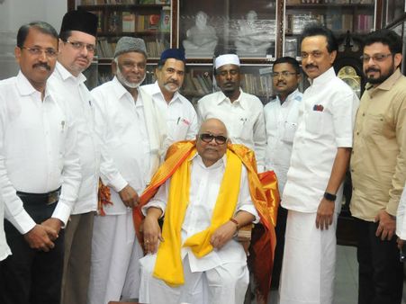 திமுக கூட்டணியில் 2வது கட்சியாக இணைந்தது இந்திய யூனியன் முஸ்லிம் லீக்