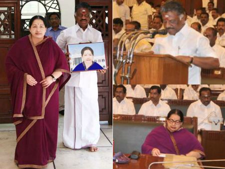 அரைமணி நேரம் அம்மா புகழ்பாடி பட்ஜெட் தாக்கல் செய்தார் ஓ.பன்னீர் செல்வம்: எதிர்கட்சிகள் வெளிநடப்பு