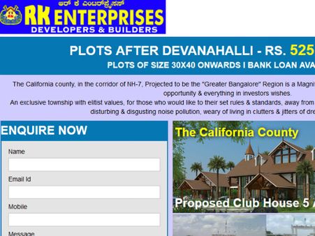 பெங்களூர் அருகே பிளாட்கள் விற்பனைக்கு: ஒரு சதுர அடி ரூ.525 மட்டுமே!