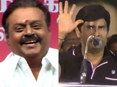 கூட்டணி தலைவர்கள், சின்னங்கள் பெயரை சரியாக சொல்லிய விஜயகாந்த்! மீசையெடுப்பாரா ஆனந்தராஜ்?