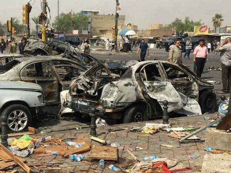 ஈராக் தலைநகர் பாக்தாத்தில் தற்கொலை படை தாக்குதல்.. 21 பேர் சாவு