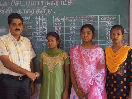10ம் வகுப்புத் தேர்வில்... காரைக்குடி நகராட்சி பள்ளி மாணவர்கள் 100% தேர்ச்சி பெற்று அசத்தல்!