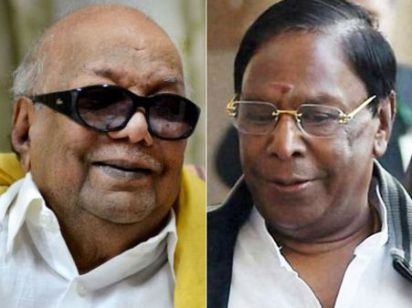 புதுச்சேரி அமைச்சரவையில் திமுக... கருணாநிதியைச் சந்தித்த பின் ‘ஏர்போர்ட்’ நாராயணசாமி பேட்டி