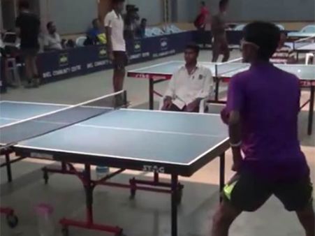 திருச்சியில் மாவட்ட அளவிலான டேபிள் டென்னிஸ் போட்டி- வீடியோ
