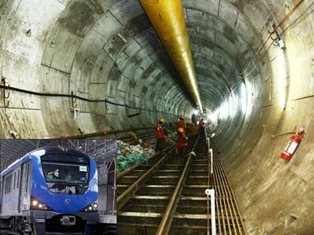 சென்னையில் முதல் முறையாக சுரங்க பாதையில் மெட்ரோ ரயில் சோதனை.. வெற்றிகரமாக முடிந்தது