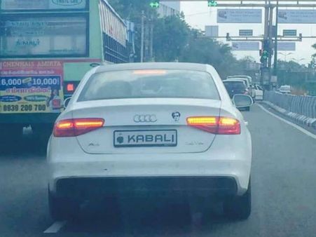 சமூக வலைதளங்களில் தீயாக பரவும் 'கபாலி' ஆடி கார்: போட்டோவை பார்த்தீங்களா?