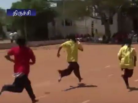 திருச்சி தடகளப் போட்டிகள்... அதகளப் படுத்திய பார்வையற்ற மாணவர்கள் - வீடியோ