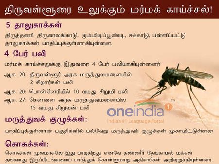 திருவள்ளூரில் திரும்பிய பக்கமெல்லாம் மர்மக் காய்ச்சல்.. தொடரும் பலி.. பீதியில் மக்கள்!