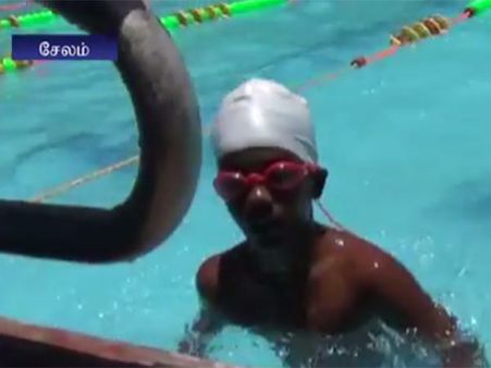 மாநில அளவிலான நீச்சல் போட்டி... 500க்கும் மேற்பட்ட மாணவ, மாணவியர் ஆர்வமுடன் பங்கேற்பு- வீடியோ