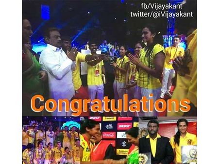 தாய்நாட்டிற்கு பெருமை தேடி தந்த சிந்துவுக்கு வாழ்த்துகள், பாராட்டுகள்.... விஜயகாந்த்