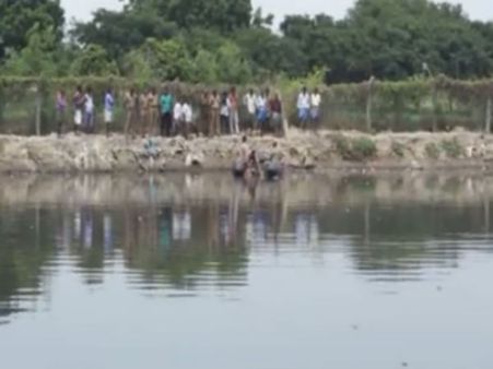 போதையில் கூவம் ஆற்றில் விழுந்தவர் பிணமாக மீட்பு - வீடியோ