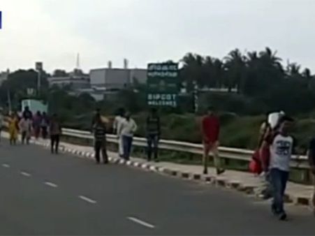 தமிழக-கர்நாடக எல்லை சீல்.. மூட்டை முடிச்சுகளோடு நடந்தே செல்லும் பயணிகள் #cauvery