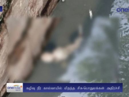 கழிவுநீர் கால்வாயில் கர்ப்பப்பையுடன் மிதந்து வந்த சிசுக்கள்... திருச்சி அருகே பரபரப்பு- வீடியோ