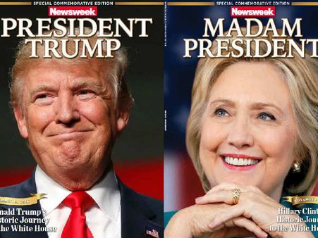 அமெரிக்க அதிபர் மேடம் ஹிலாரி..! தலைப்பு செய்தியுடன் வார இதழ் ரெடி #ElectionDay