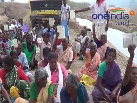 காவிரி படுகையில் மணல் கொள்ளை.. மணல் லாரிகள் முன்பு போராட்டம் நடத்திய மக்கள்- வீடியோ