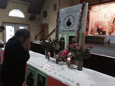 மறைந்த முதல்வர் ஜெயலலிதாவுக்கு கலிஃபோர்னியாவில் அஞ்சலி