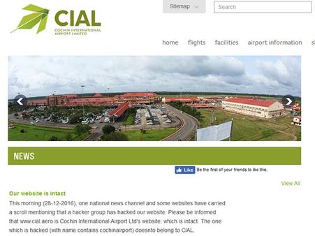 கொச்சி, திருவனந்தபுரம் ஏர்போர்ட் பெயரிலான இணையதளங்களை ஹேக் செய்த பாக். கும்பல்
