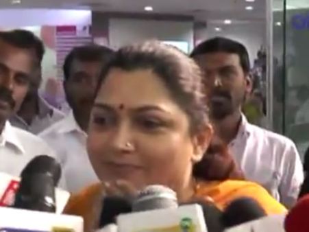 கருணாநிதியை நேரில் சந்தித்து நலம் விசாரித்தார் குஷ்பு- வீடியோ